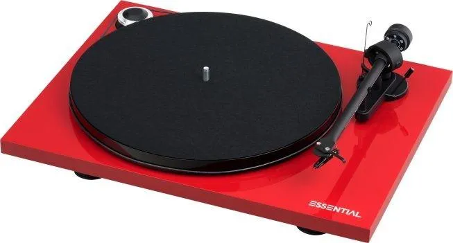 PRO-JECT Essential III Digital Audiophile Giradischi con uscita digitale, ROSSO