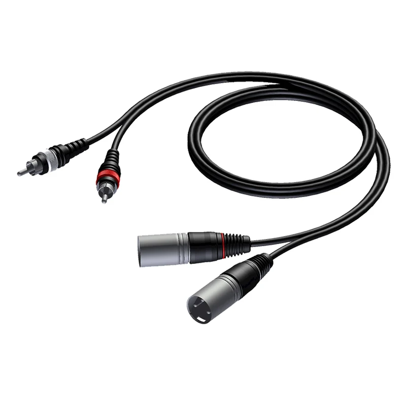 PROCAB CAB 701-3 Cavo audio 3mt 2x XLR maschio/ 2xRCA maschio