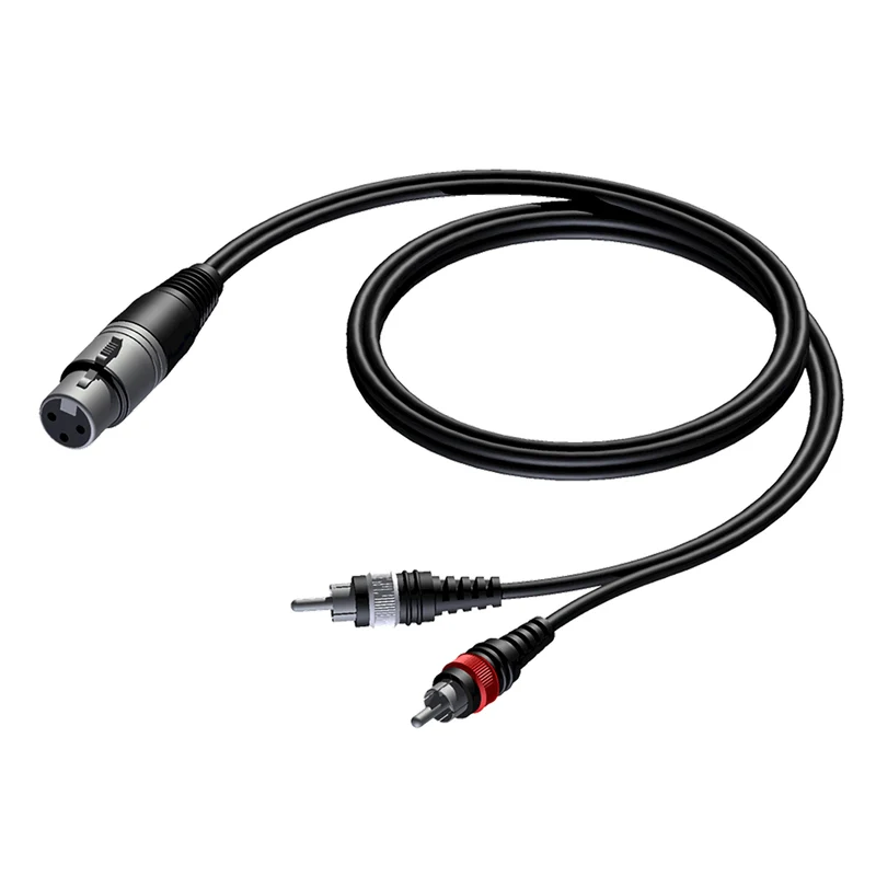 PROCAB CAB 704-1-5 Cavo audio 1,5mt XLR femmina / 2xRCA maschio