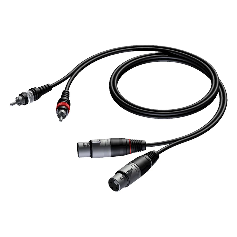 PROCAB CAB 705-1-5 Cavo audio 1,5mt 2x XLR femmina/ 2xRCA maschio