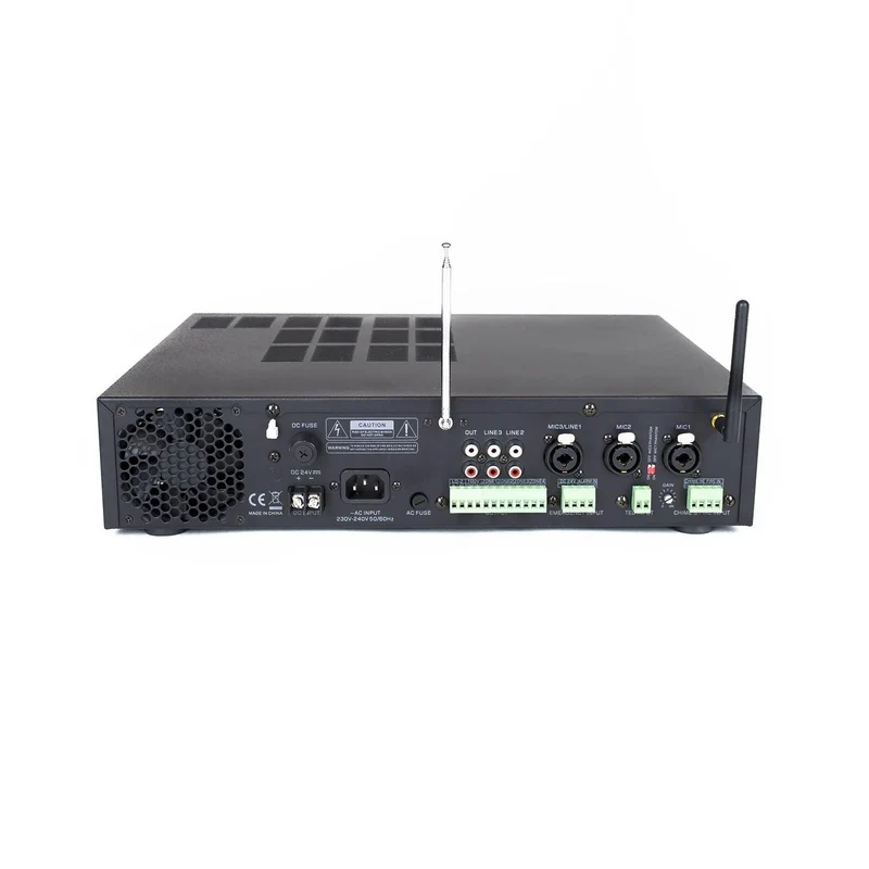 Amplificatore 100V filodiffusione amplimixer 4 zone Master Audio MF8400 da 360W RMS, Bluetooth lettore MP3