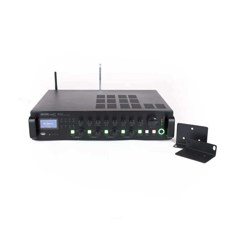 Amplificatore 100V filodiffusione amplimixer 4 zone Master Audio MF8400 da 360W RMS, Bluetooth lettore MP3