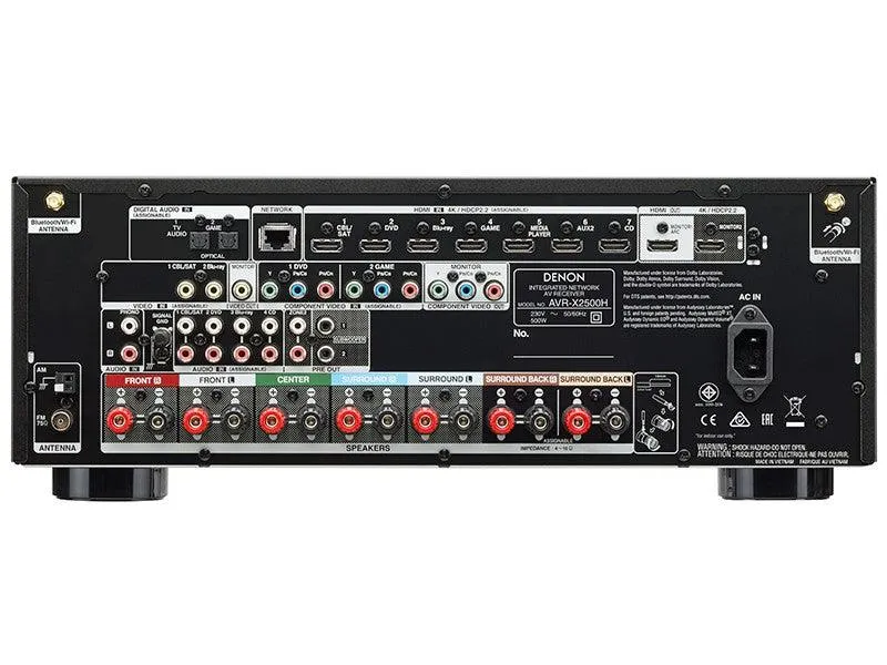 Denon AVR-X2500H Sintoamplificatore AV 7.2 canali (95W x 7) 4K Ultra HD