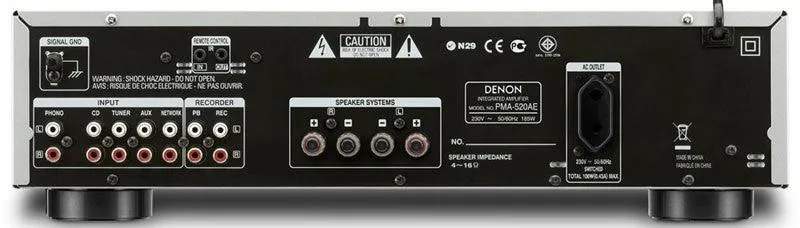 DENON PMA-520AE Amplificatore integrato HIGH END, 45 + 45W RMS, NERO