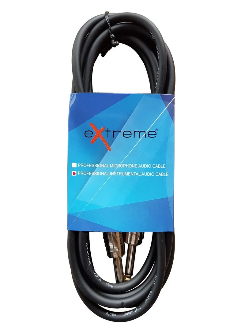 EXTREME CAVO JACK - JACK MONO 1/4" 6.3mm DA 3 MT COLORE NERO
