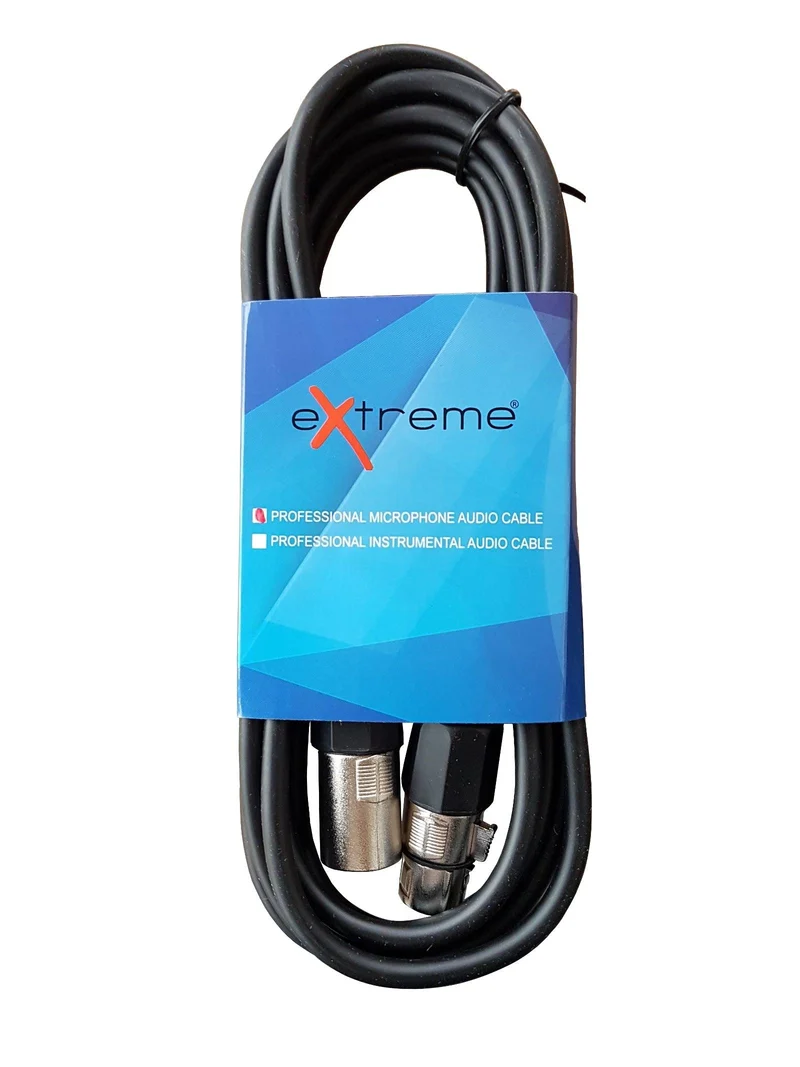 EXTREME CAVO MICROFONO/CASSE 3 METRI 1 CONNETTORE XLR MASCHIO 1 FEMMINA CAVO MICROFONICO 6.5MM
