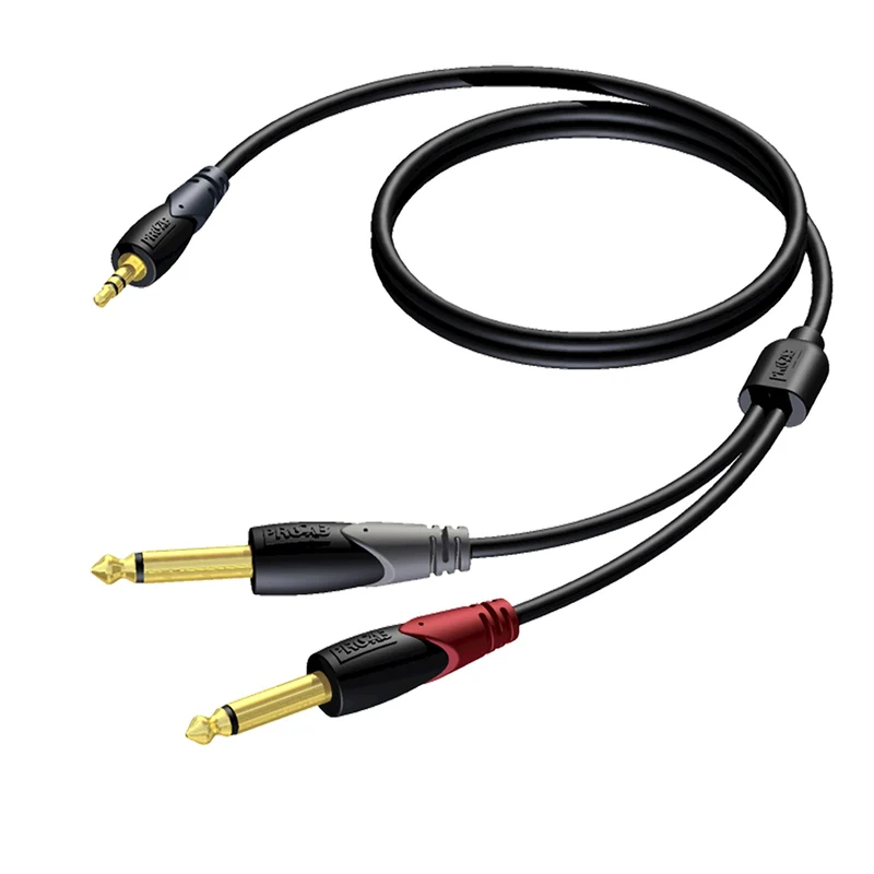 PROCAB CLA 713-1-5 Cavo audio 1,5mt JACK 3,5mm stereo/ 2x JACK 6,3 mono