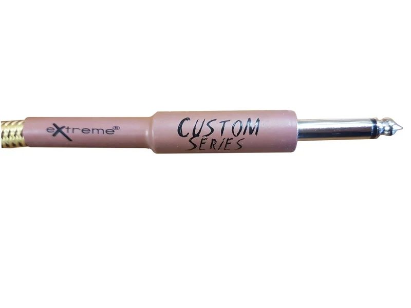 EXTREME SFJJ007/5M CAVO AUDIO JACK DRITTO-ANGOLO COTONATO BEIGE OD8 SERIE CUSTOM PER STRUMENTI LIVE STUDIO 5 METRI