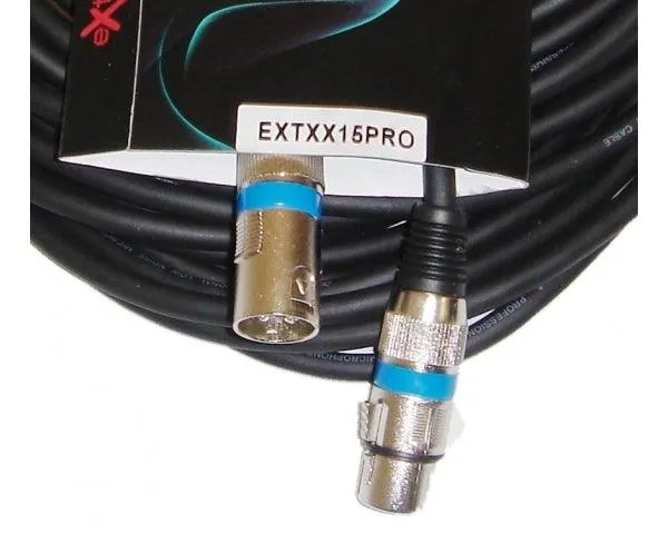 EXTREME CAVO MICROFONO/CASSE 15 METRI 1 CONNETTORE XLR MASCHIO 1 FEMMINA + STRAP + 12 ANELLINI CAVO MICROFONICO 6.5MM CONNETTORI SMONTABILI METALLO ANTISCIVOLO