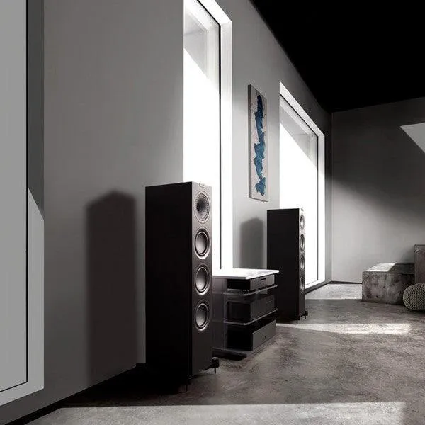 KEF Q550 Diffusori da pavimento High End NERO Black Ash Vinyl 130W (COPPIA)