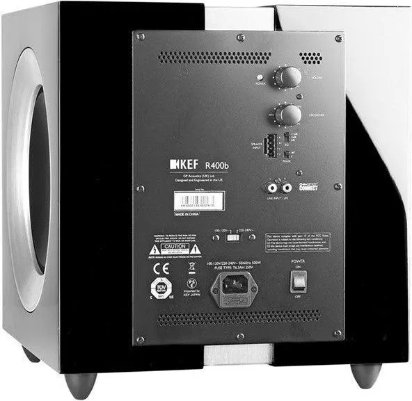 KEF R400B Subwoofer amplificato BIANCO 2x Woofer da 23cm 2x250W