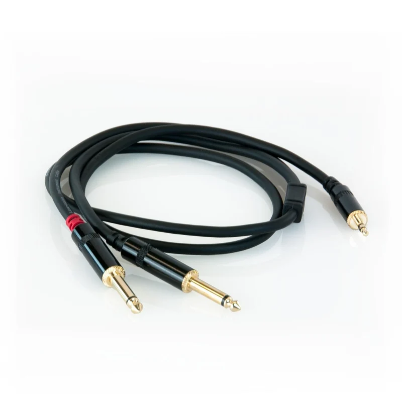 Cavo audio RCA381 Master Audio 2 Jack 6.3mm mono + 1 mini Jack 3.5mm stereo, 1 MT