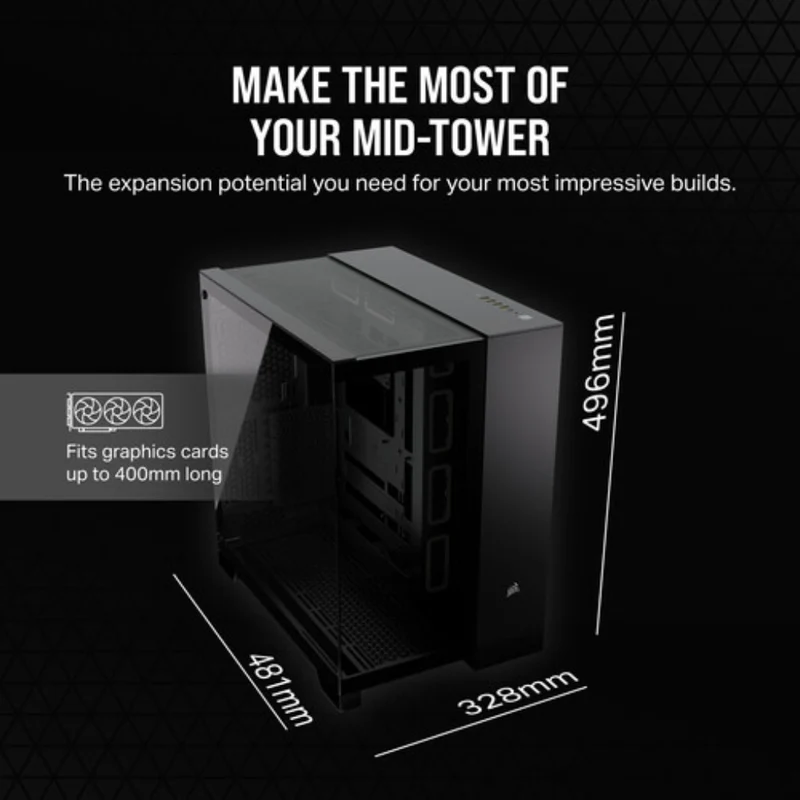 Corsair Case para PC de Dos Cámaras Semitorre, 6500X