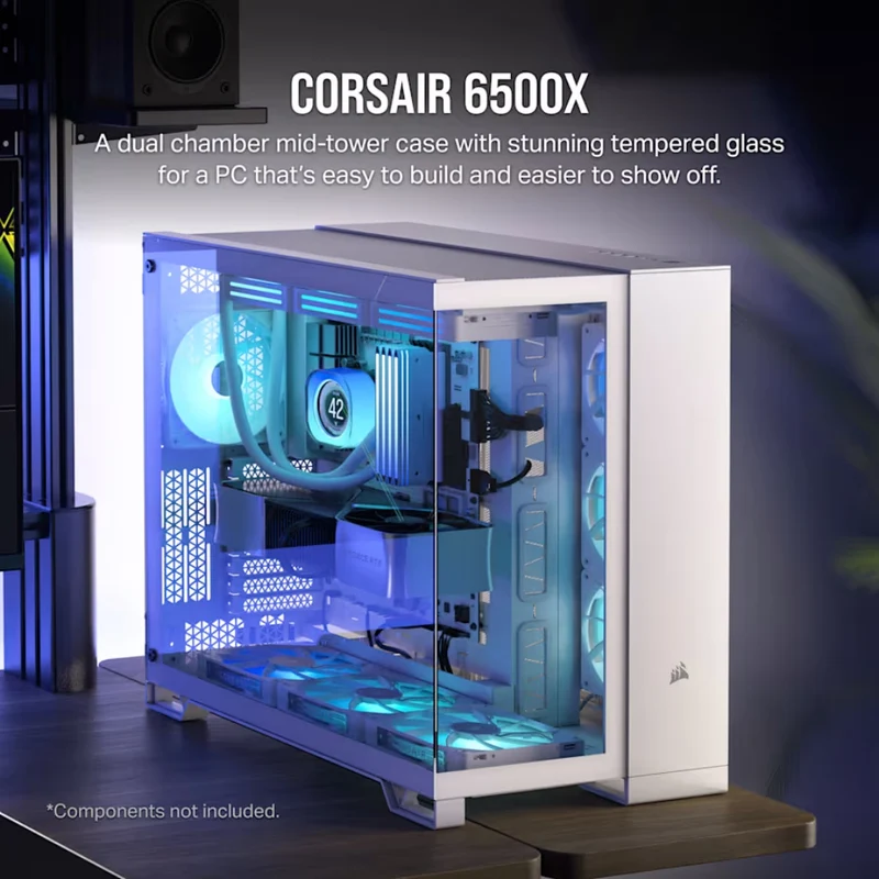 Corsair Case para PC de Dos Cámaras Semitorre, 6500X