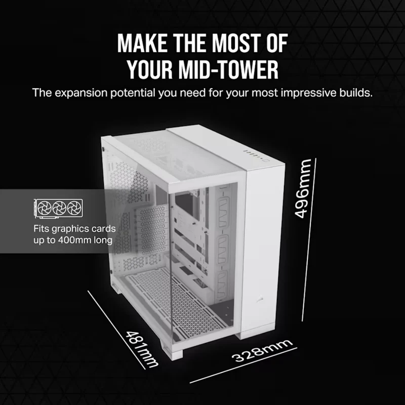 Corsair Case para PC de Dos Cámaras Semitorre, 6500X