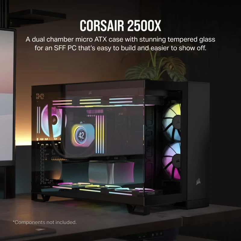 Corsair Case para PC Dos Cámaras Semitorre, 2500X