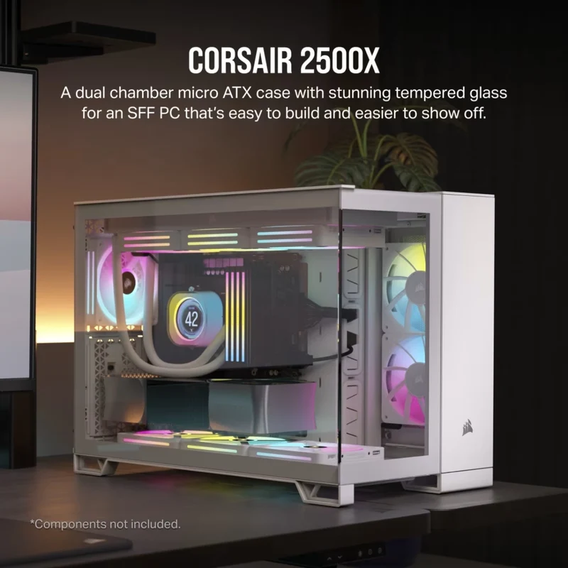 Corsair Case para PC Dos Cámaras Semitorre, 2500X