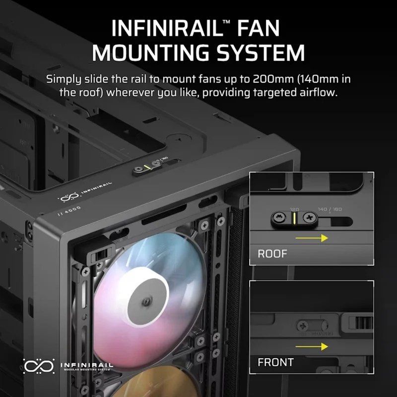 Corsair Case para PC Semitorre Modular FRAME 4000D RS ARGB