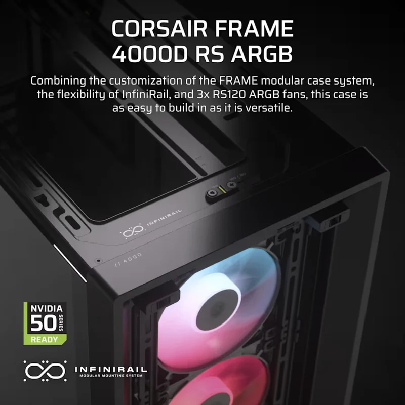 Corsair Case para PC Semitorre Modular FRAME 4000D RS ARGB