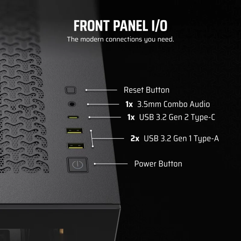 Corsair Case para PC Semitorre con 3 Ventiladores, 3500X ARGB