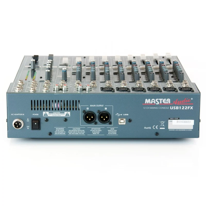 Master Audio USB122FX mixer 4 BUS compatto con effetti e porta USB