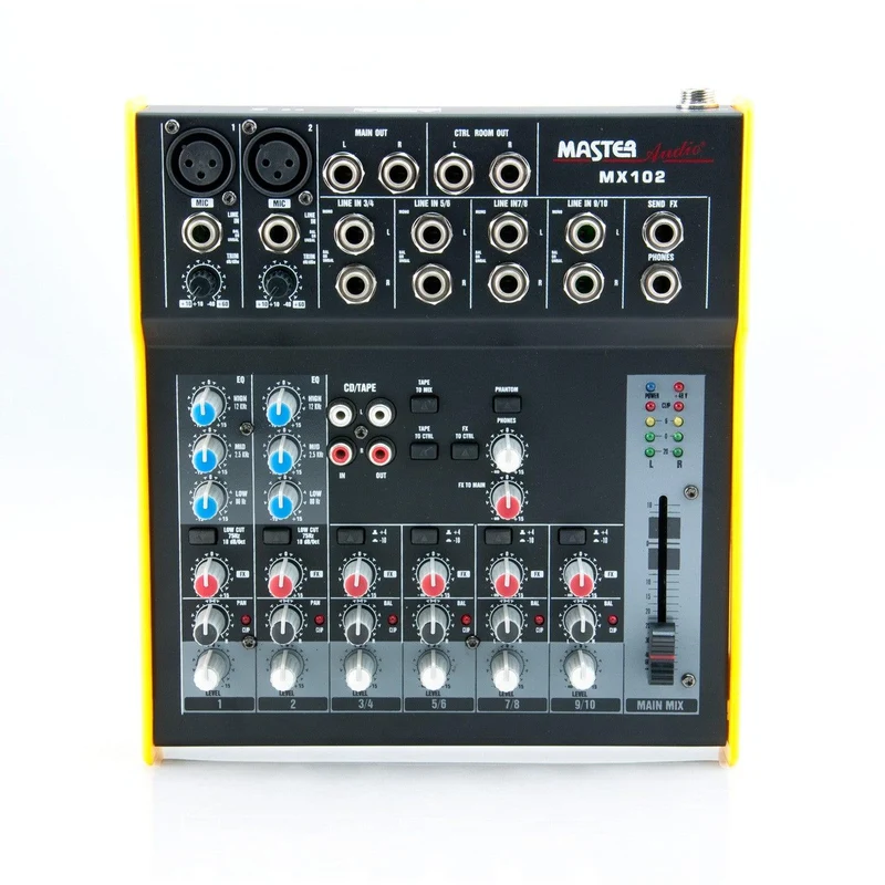 Mixer 8 canali Master Audio MX102 alimentazione +48v