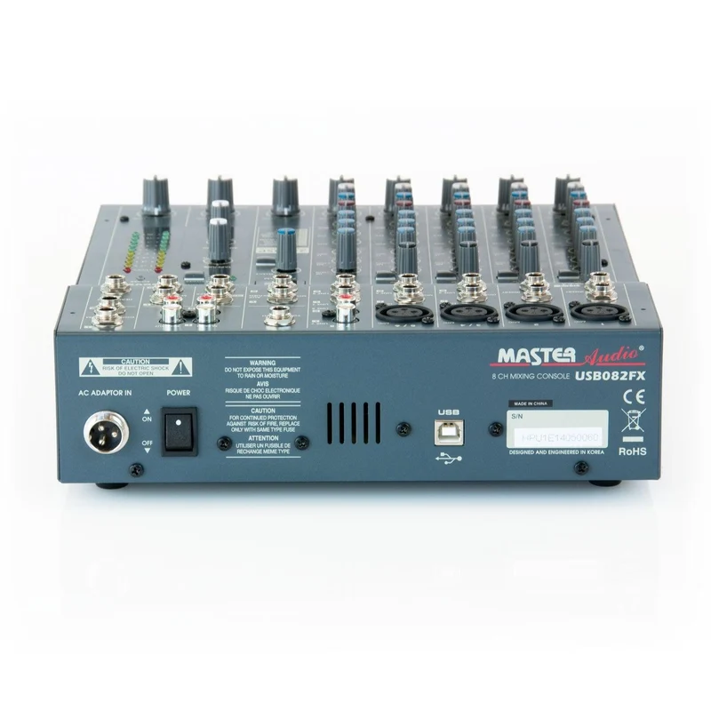 Master Audio USB082FX mixer compatto con 100 effetti e porta USB