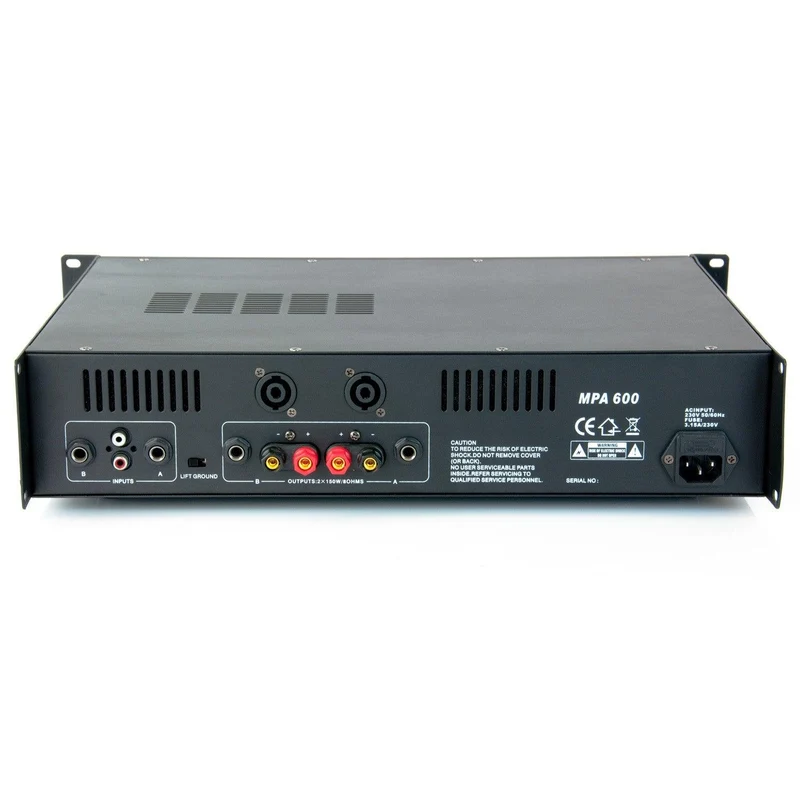 Master Audio MPA600 Amplificatore professionale 2 canali 250W RMS