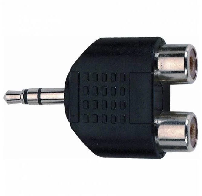 EXTREME ADA MJSM-2RF ADATTATORE MINI JACK MASCHIO 3,5 / 2 RCA FEMMINA