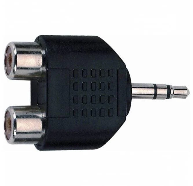 EXTREME ADA MJSM-2RF ADATTATORE MINI JACK MASCHIO 3,5 / 2 RCA FEMMINA