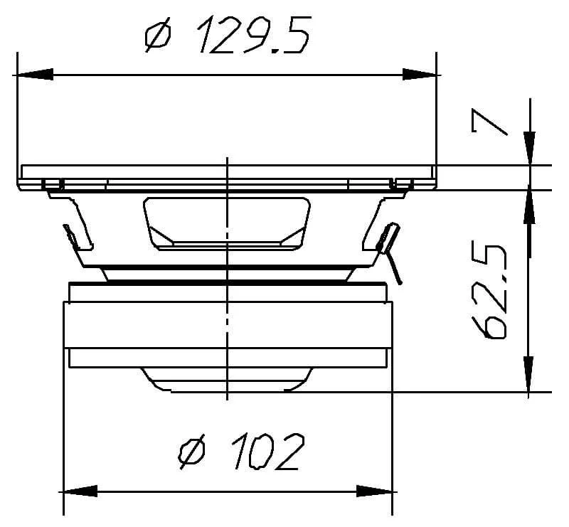 Ciare HW131 woofer con potenza di 180 W e 70 W RMS a 8 Ohm e diametro 5"