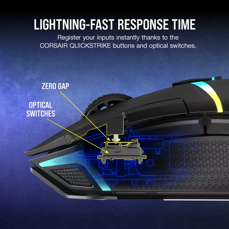 Corsair Mouse Inalámbrico Gaming Nightsabre Wireless RGB