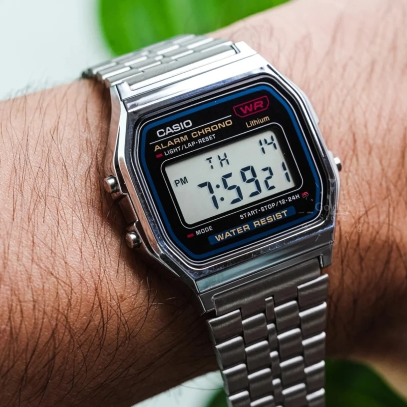 Casio Reloj Digital Vintage Acero Inoxidable Unisex (A-159W-1)