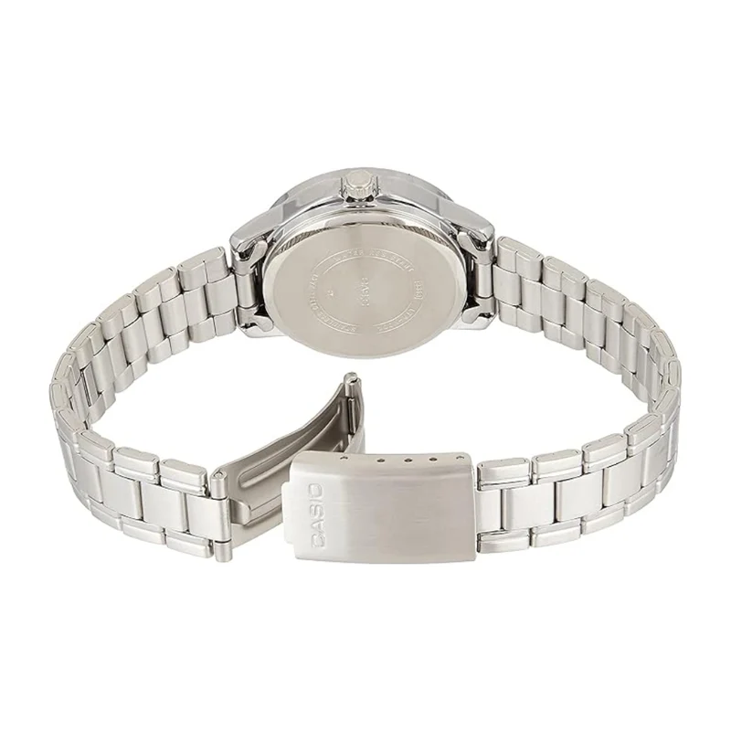 Casio Reloj Análogo para Mujer de Acero Inoxidable, LTP-V004D-1B