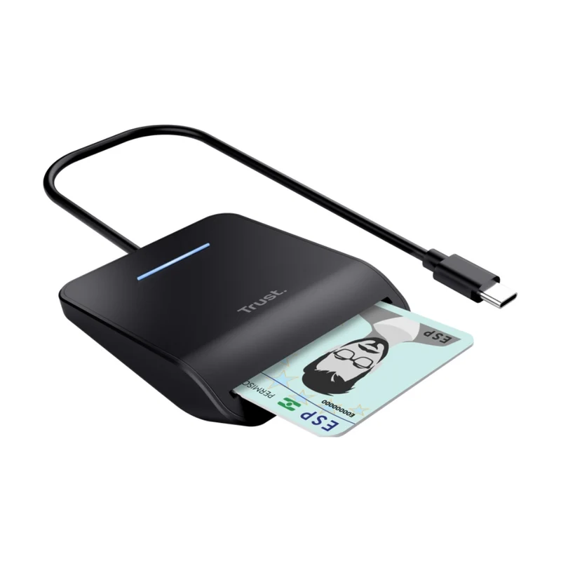 Trust Lector de Documentos de Identidad Conexión USB‑C Primo, 26061