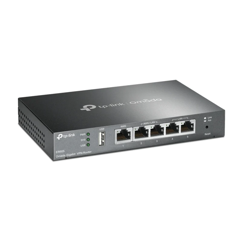TP-Link Router Inalámbrico VPN Gigabit Omada con 5 Ranuras, ER605