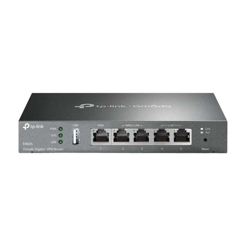 TP-Link Router Inalámbrico VPN Gigabit Omada con 5 Ranuras, ER605