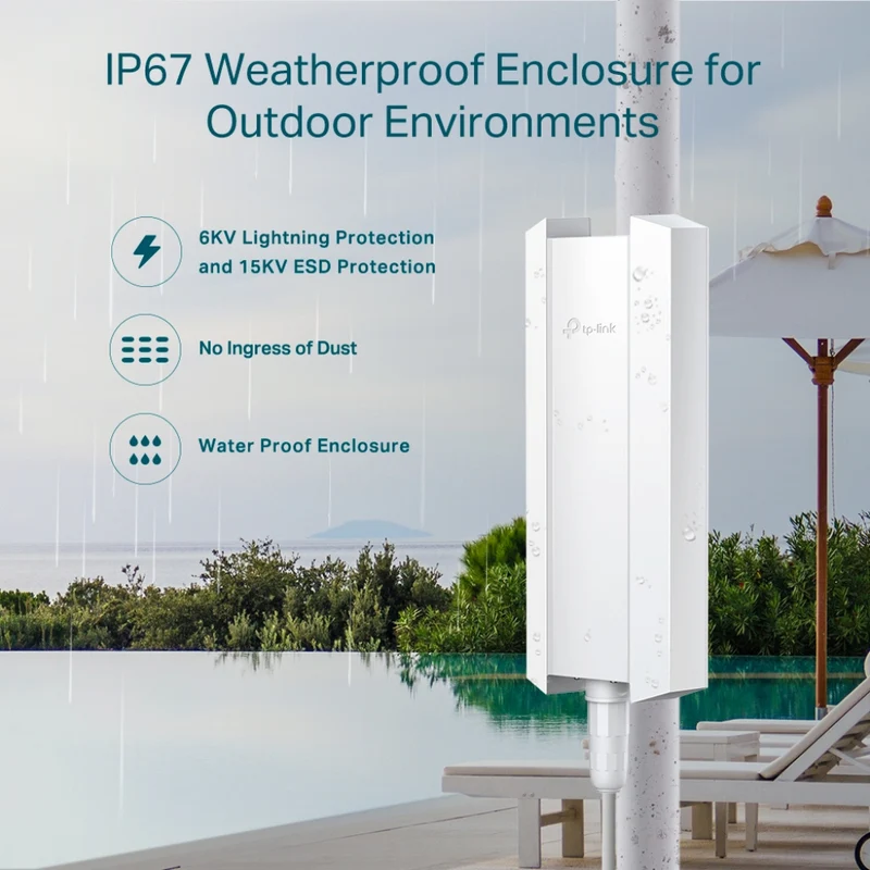 TP-Link Punto de Acceso Omada WiFi 6 para Exterior AX3000, EAP650-Outdoor