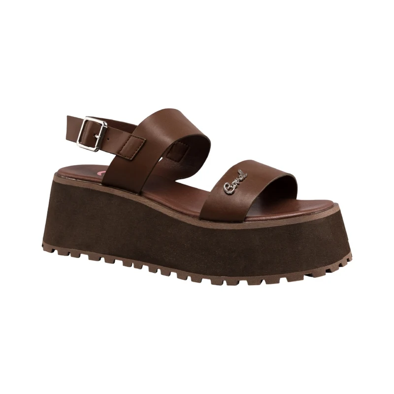 Coral Sandalias de Plataforma Toscana Café, para Mujer