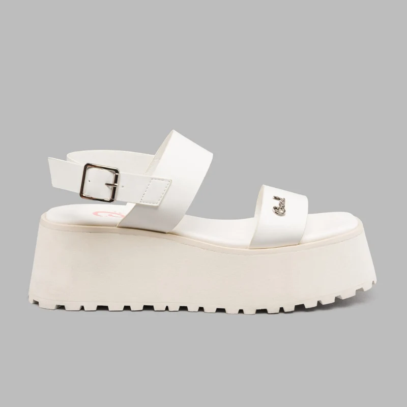 Coral Sandalias de Plataforma Toscana Blanco, para Mujer