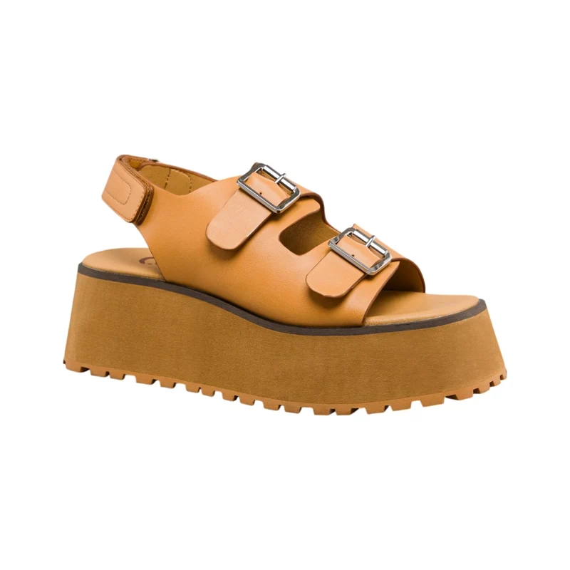 Coral Sandalias de Plataforma Portofino Café, para Mujer