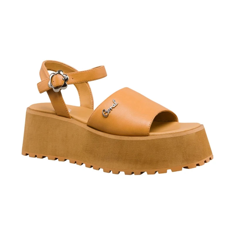 Coral Sandalias de Plataforma Pomodoro Beige, para Mujer