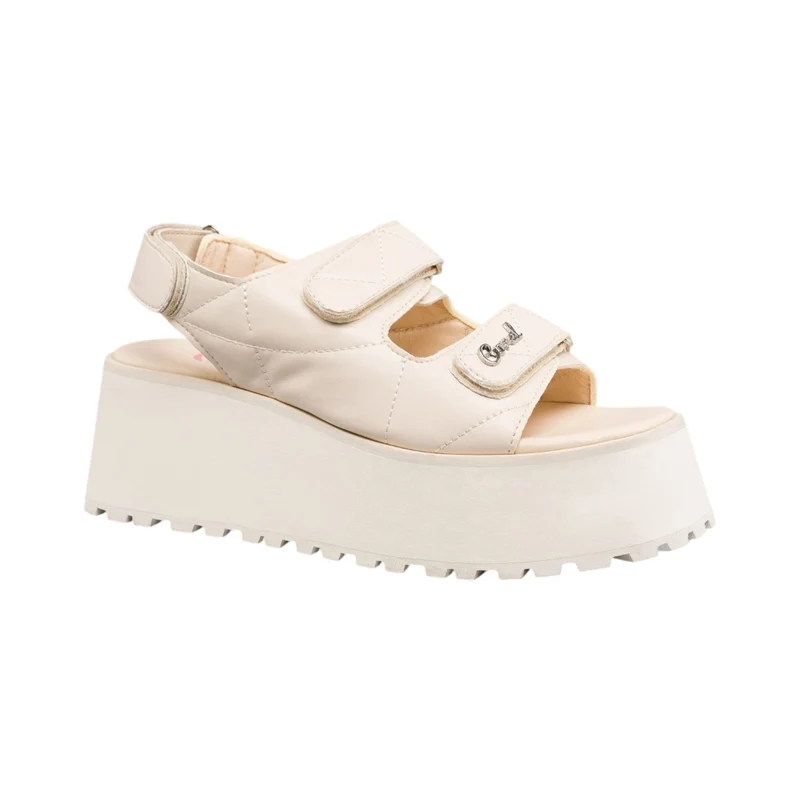 Coral Sandalias de Plataforma Amalfi White Off, para Mujer