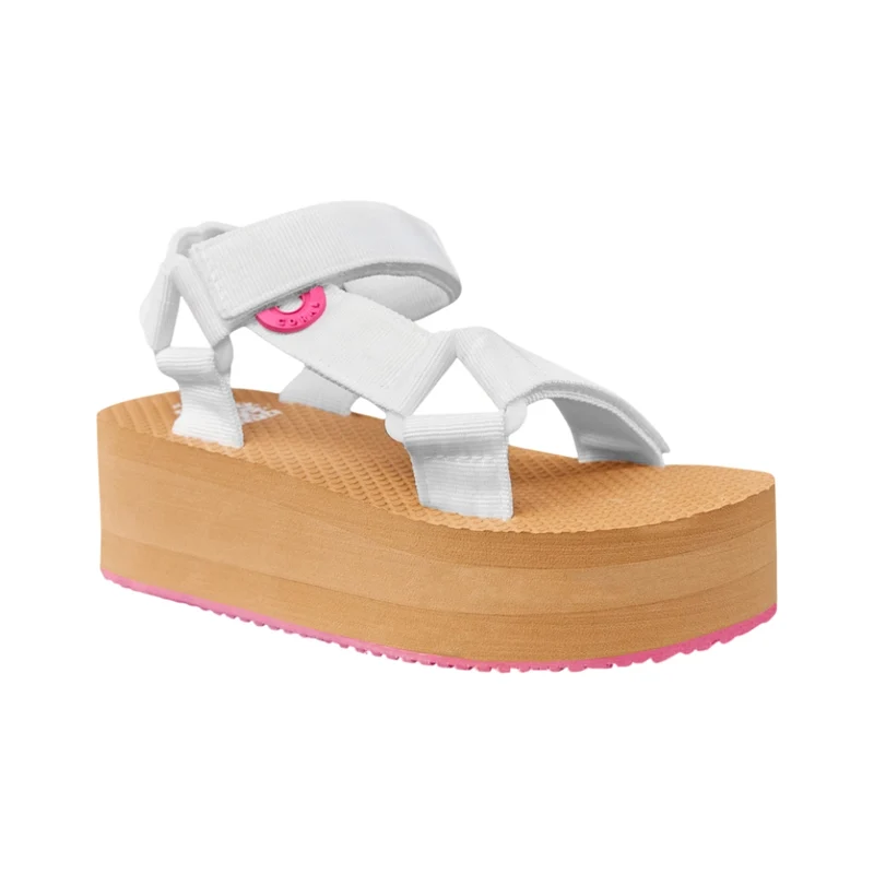 Coral Sandalias de Plataforma Cliff Kids Blanco, para Niña