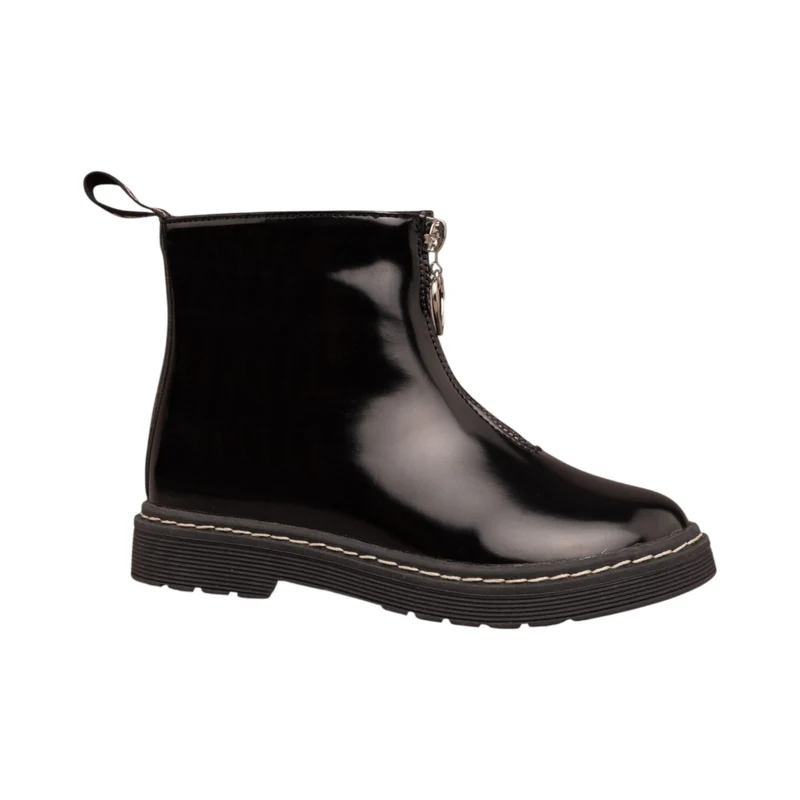 Coral Botines Belle Gloss Negro, para Mujer