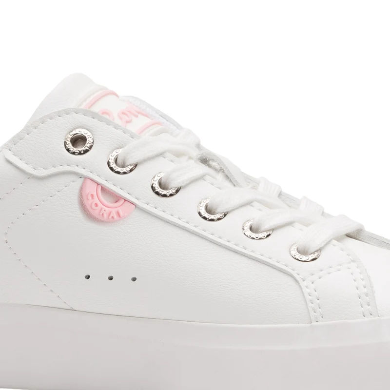 Coral Tenis Casuales Tully Blanco, para Mujer