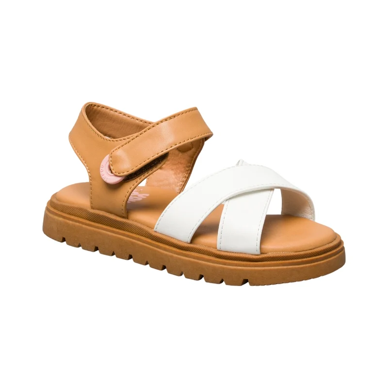 Coral Sandalias Abba Café Claro/Blanco, para Mujer