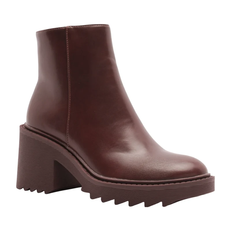 Coral Botines Polly 2 Café, para Mujer