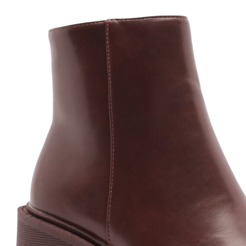 Coral Botines Polly 2 Café, para Mujer