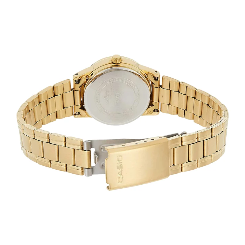 Casio Reloj Análogo para Mujer de Acero Inoxidable, LTP-V002G-1B